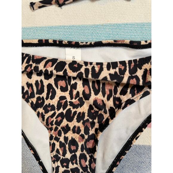 NWT Leopard Print String Bikini Size Small - Picture 5 of 9